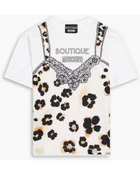 Boutique Moschino - Printed Cotton-jersey T-shirt - Lyst