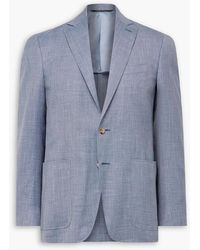 Canali - Unstructured Cupro Blazer - Lyst
