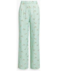 Sleeper - Pyjama-hose aus satin mit floralem print - Lyst