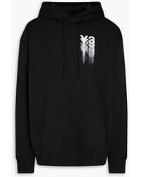 Y-3 - Logo-print French Cotton-terry Hoodie - Lyst