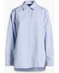 Proenza Schouler - Hunter Striped Cotton And Silk-blend Poplin Shirt - Lyst