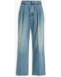 Zimmermann - Pleated High-Rise Wide-Leg Jeans - Lyst