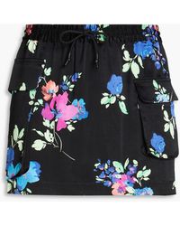 ROTATE BIRGER CHRISTENSEN - Floral-print Satin Mini Skirt - Lyst