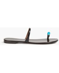 Giuseppe Zanotti - Ganass 10 Embellished Leather Sandals - Lyst