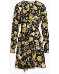 Ulla Johnson - Salima Ruffled Floral-Print Silk-Crepe Mini Dress - Lyst