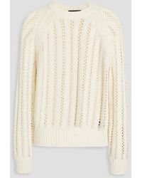 Rag & Bone - Adrienne Open-knit Cotton-blend Sweater - Lyst