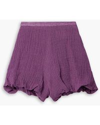 Lisa Marie Fernandez - Pouf Linen-blend Gauze Shorts - Lyst