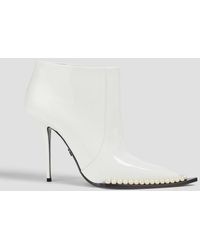 Dolce & Gabbana - Ankle boots aus lackleder mit verzierung - Lyst