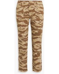 Nili Lotan - Jenna cropped hose aus twill aus einer baumwollmischung mit schmalem bein und camouflagemuster - Lyst
