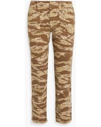 Nili Lotan - Jenna Cropped Camouflage Cotton-blend Twill Slim-leg Pants - Lyst