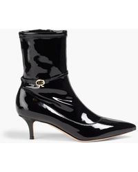 Gianvito Rossi - Ribbon Bootie 55 Vinyl Ankle Boots - Lyst