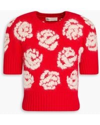 Tory Burch - Pullover aus einer wollmischung mit intarsienmuster - Lyst