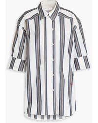 Victoria Beckham - Oversized-hemd aus baumwollpopeline mit streifen - Lyst