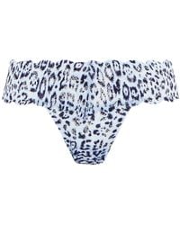 Cosabella - Never Say Never Leopard-print Stretch-lace Low-rise Thong - Lyst