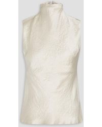 Nanushka - Colson Crinkled-Satin Turtleneck Top - Lyst