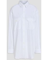 Wardrobe NYC - Cotton-Poplin Mini Shirt Dress - Lyst