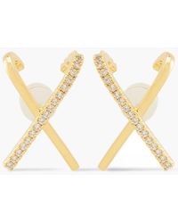 Shashi 18-karat Gold Vermeil Crystal Earrings - Metallic