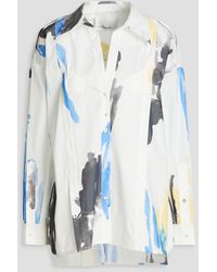3.1 Phillip Lim - Printed Cotton-blend Poplin Shirt - Lyst