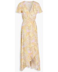 Melissa Odabash - Dreamer Ruffled Floral-print Maxi Wrap Dress - Lyst