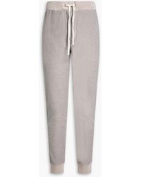James Perse - Waffle-knit Cotton And Cashmere-blend Sweatpants - Lyst
