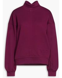 Victoria, Victoria Beckham Embossed Cotton Sweatshirt - Purple