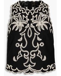 Maje - Embroidered Cotton Top - Lyst
