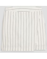 Palmer//Harding - Skirt-effect Striped Cotton-poplin Shorts - Lyst
