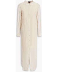 Theory - Crinkled Cotton-voile Midi Shirt Dress - Lyst