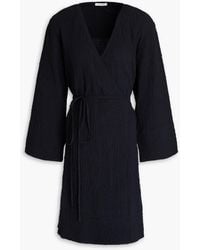 By Malene Birger - Maunas Cotton-blend Cloqué Wrap Dress - Lyst