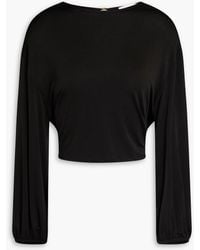 Ba&sh - Bluse aus glänzendem jersey mit cut-outs - Lyst