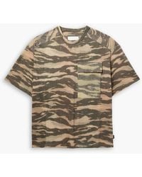 Jil Sander - Printed Shell-trimmed Cotton-jersey T-shirt - Lyst