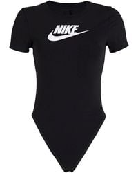 Nike Printed Cotton-blend Jersey Bodysuit - Black