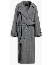 JOSEPH - Navarre Belted Herringbone Wool Coat - Lyst