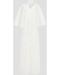 Roland Mouret - Barnim Plissé Crepe De Chine Wide-leg Jumpsuit - Lyst