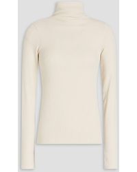 Enza Costa - Ribbed-knit Turtleneck Sweater - Lyst