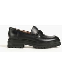 Gianvito Rossi - Argo Leather Platform Loafers - Lyst