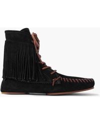 Paris Texas - Indiana Fringed Suede Ankle Boots - Lyst