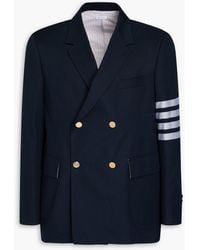 Thom Browne - Double-Breasted Striped Cotton-Twill Blazer - Lyst