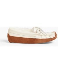 Australia Luxe - Bama Shearling-lined Pebbled-leather Loafers - Lyst