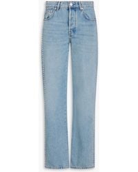 Maje - Studded High-rise Straight-leg Jeans - Lyst