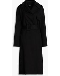 Theory - Brushed Wool And Cashmere-blend Felt Trench Coat - Lyst