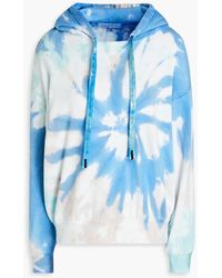 Stateside - Tie-dyed Stretch-micro Modal And Cotton-blend Fleece Hoodie - Lyst