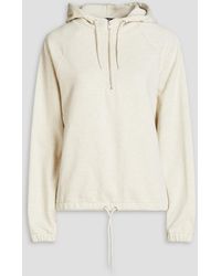 A.P.C. - Mélange French Cotton-terry Half-zip Hoodie - Lyst