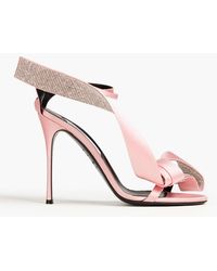 Sergio Rossi - Marquise Embellished Satin Sandals - Lyst