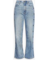 RE/DONE - 70s Embellished High-rise Flared Jeans - Lyst
