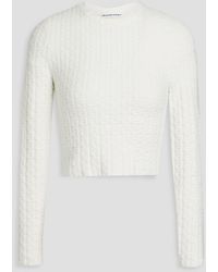 T By Alexander Wang - Cropped Jacquard-knit Top - Lyst
