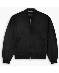 Dolce & Gabbana - Suede Bomber Jacket - Lyst