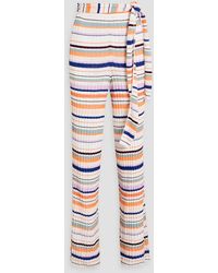Missoni - Striped Ribbed-knit Wide-leg Pants - Lyst