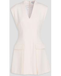 Claudie Pierlot - Kariertes minikleid aus bouclé-tweed mit falten - Lyst