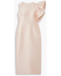 D'Estree - Franz Asymmetric Faille Midi Dress - Lyst
